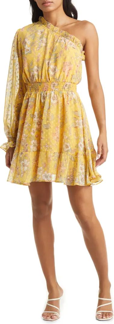 VICI Collection Floral Print One Shoulder Dress | Nordstrom | Nordstrom