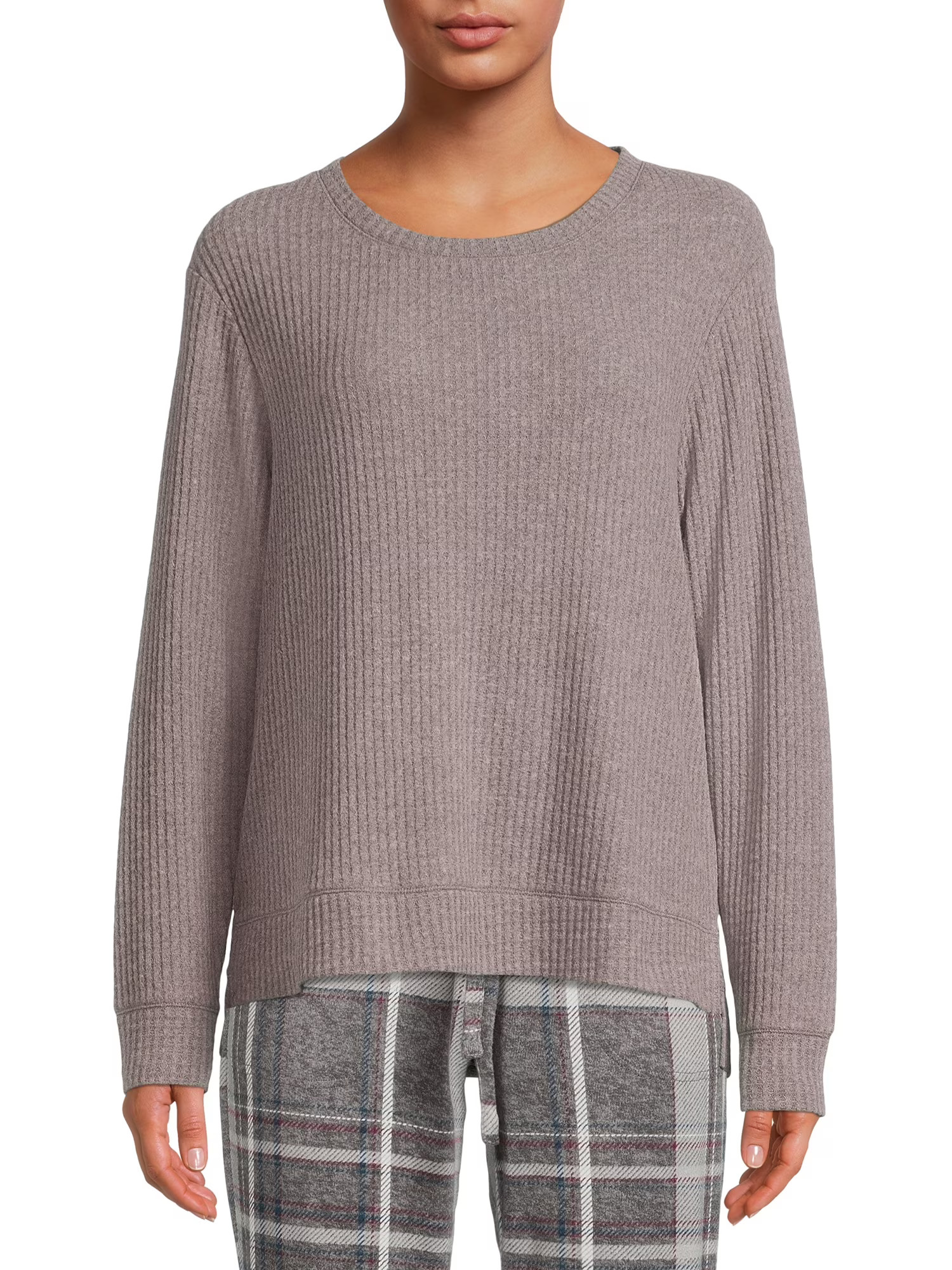 Secret Treasures Women's and Women's Plus Long Sleeve Waffle Top - Walmart.com | Walmart (US)