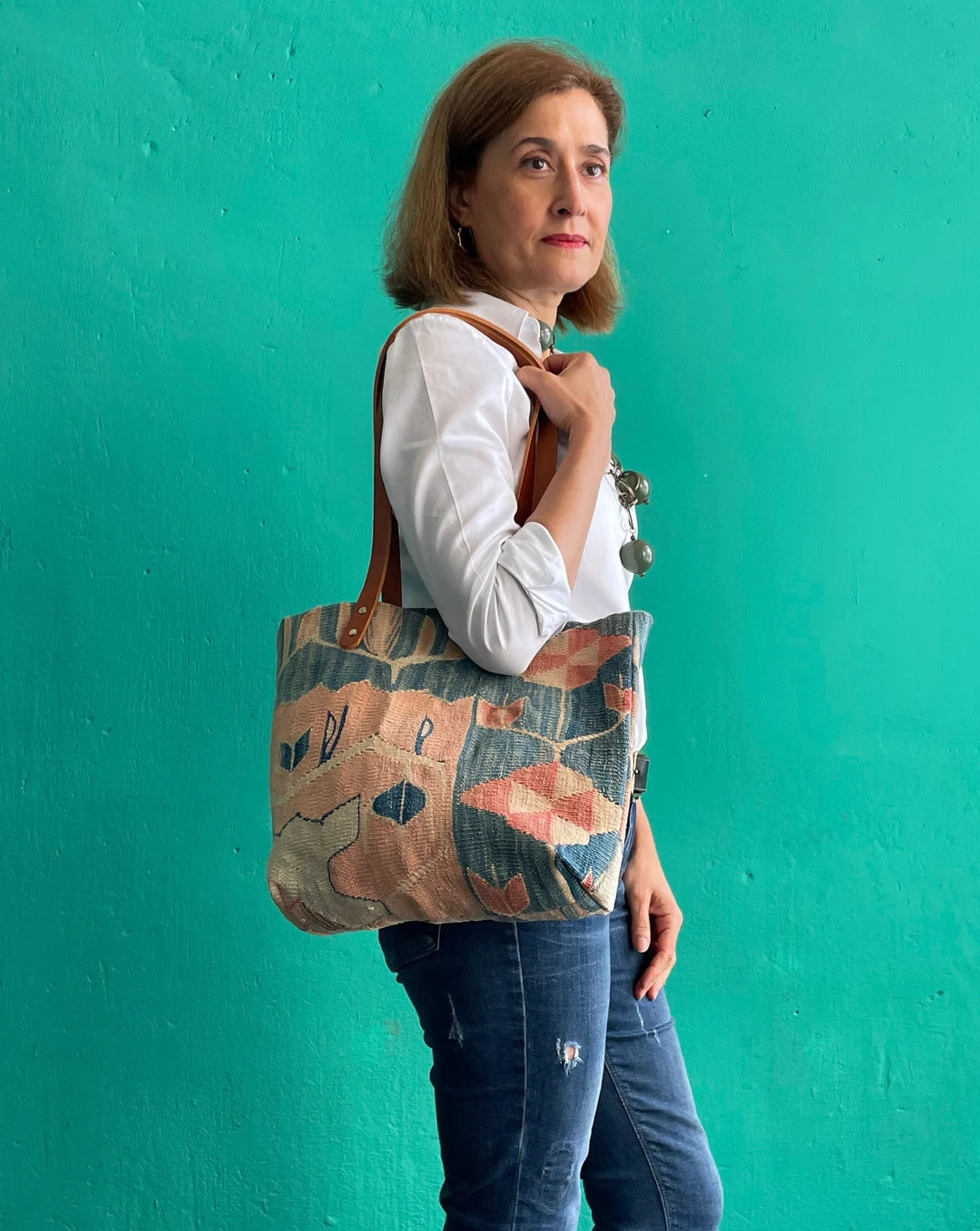 Vintage Kilim Handbag, With elibelindepattern , Ipap Case - Etsy UK | Etsy (US)