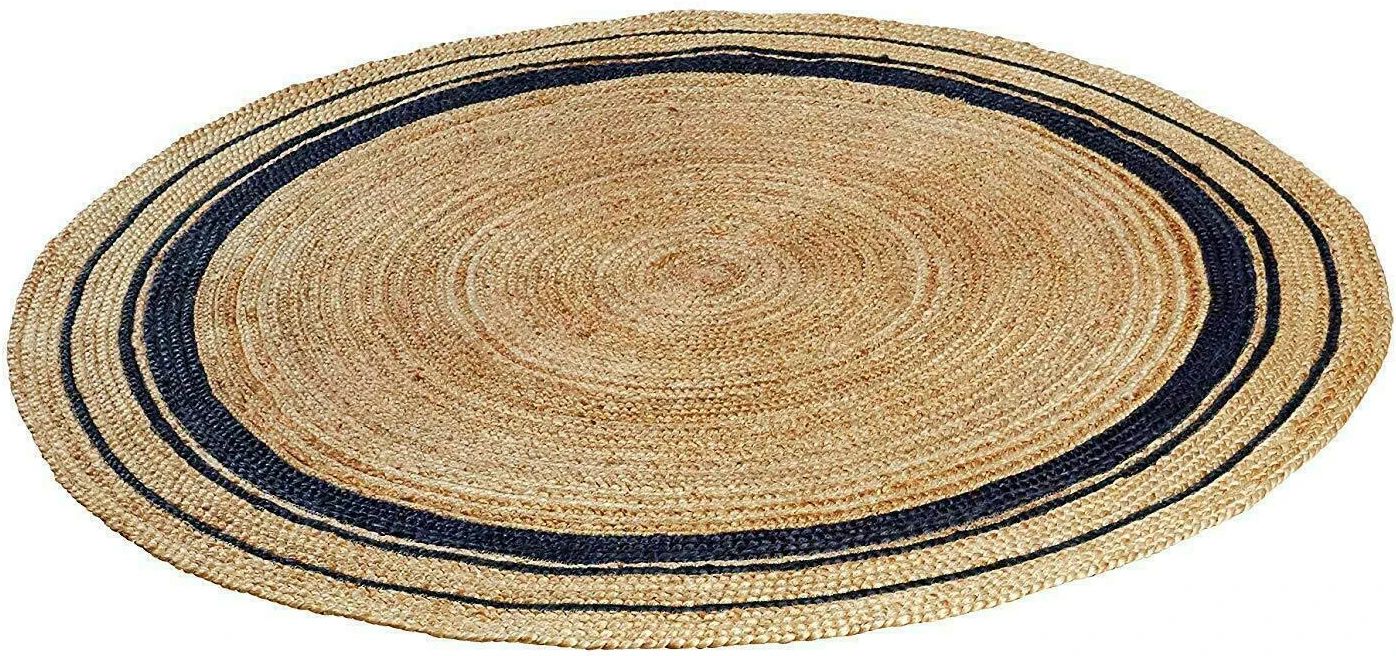 Amazon.com: Vipanth Exports Natural Jute Rug Hand Braided Round Area Rug Handmade Rug for Home De... | Amazon (US)