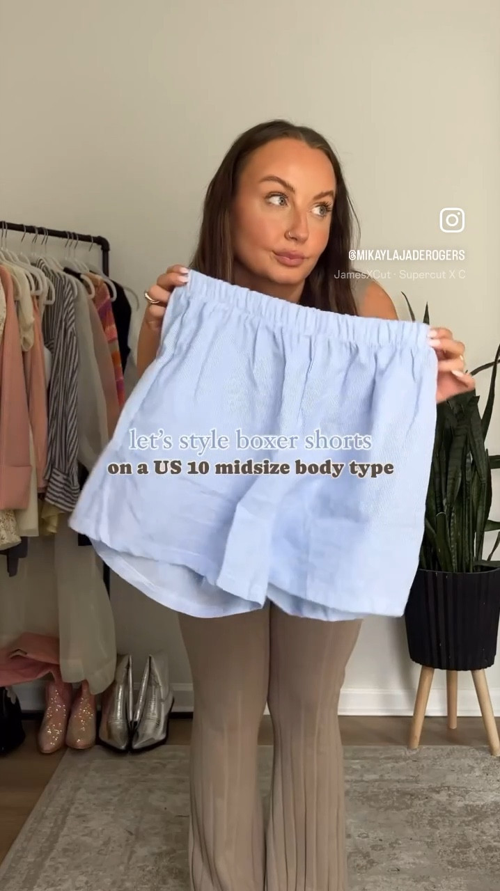 boxer shorts are my favorite spring trend 🫧🩵  wearing an XL in the shorts

#LTKmidsize #LTKVideo #LTKSeasonal