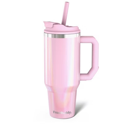 FrostBuddy 40 Oz Thicc Buddy Insulated Tumbler | Stainless Steel + Chapstick Holder Pink glitter 40 | Target