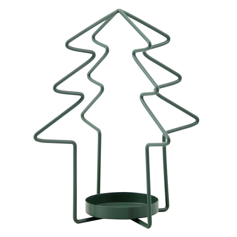 Green Tree Candle Holder, 9" | At Home