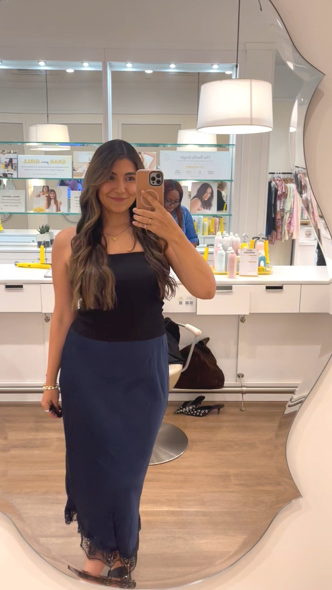 Blowout for the girls not the boys lol living in this satin lace skirt styled with this tube top and loafers before I threw on the heels 

#LTKHoliday #LTKMidsize #LTKFindsUnder50