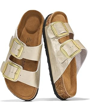 Project Cloud 100% Genuine Leather Flat Sandals for Women 2026 Comfortable Beach Essentials Women... | Amazon (US)