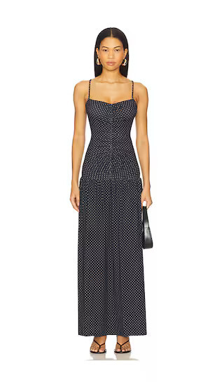 WeWoreWhat Ruched Front Scoop Maxi Dress in Navy. - size XL | Revolve Clothing (Global)