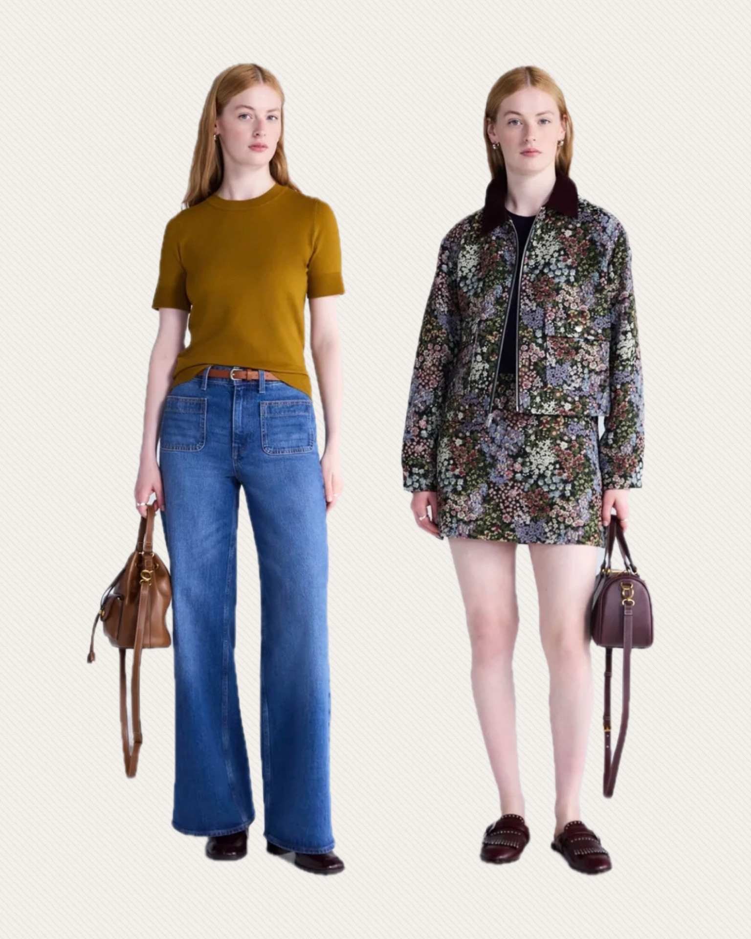 Walmart new fall fashion jeans and matching jacket and skirt set. #walmartfashion