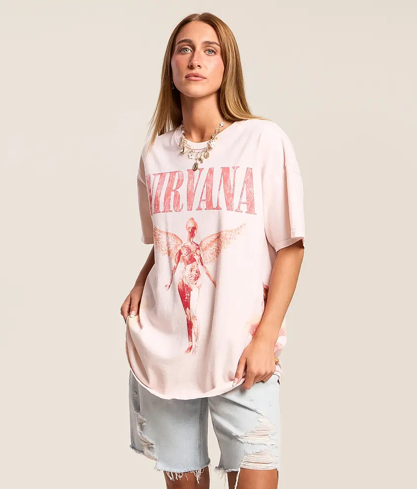 Nirvana Floral Oversized Band T-Shirt | Buckle