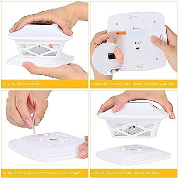 TWINSLUXES Solar Post Lights Outdoor 2 Modes Waterproof LED Solar Fence Cap Light for 3.5x3.5 4x4... | Amazon (US)