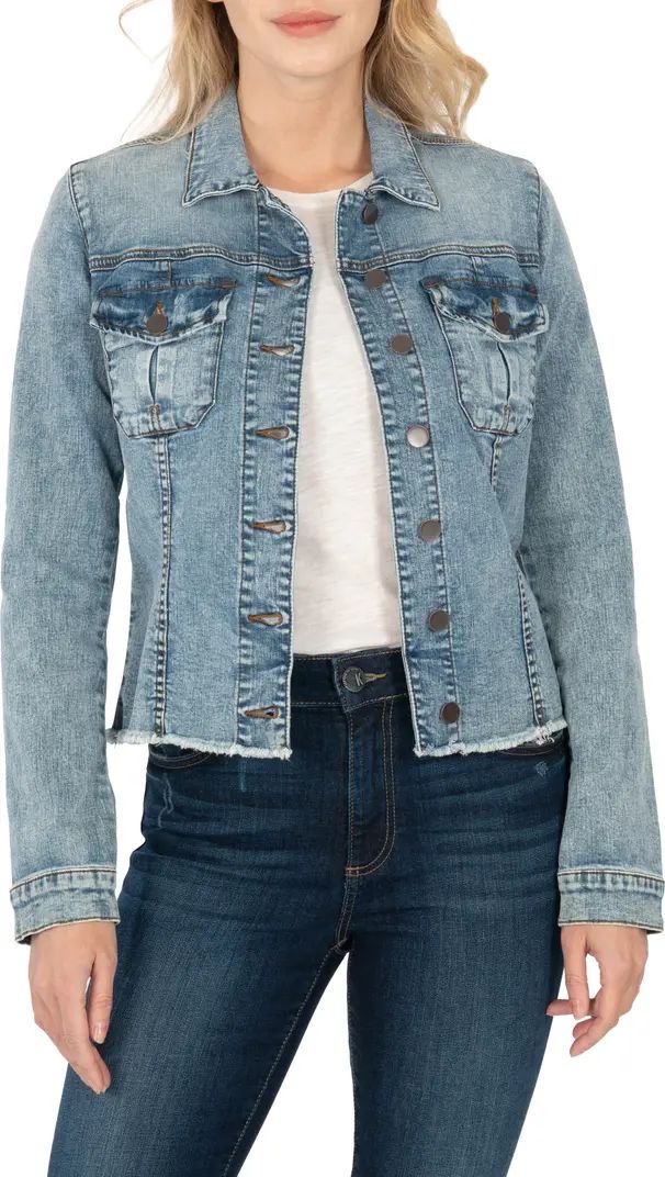 Kara Frayed Denim Jacket | Nordstrom