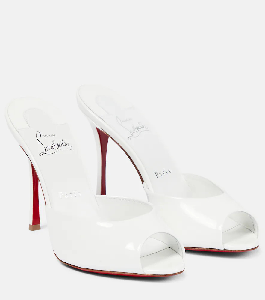 Christian Louboutin Bridal Me Dolly patent leather mules | Mytheresa (US/CA)