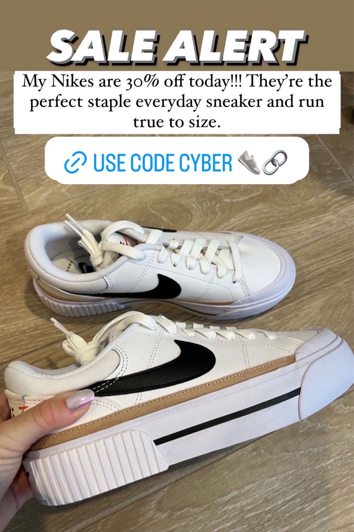 My favorite Nike sneakers are on sale with code CYBER - they run true to size 

#LTKFindsUnder100 #LTKShoeCrush #LTKSaleAlert