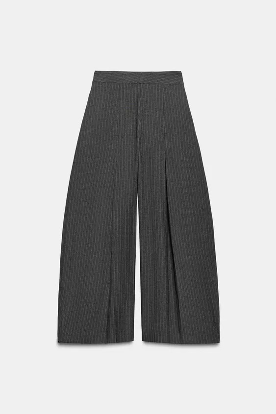 ZW COLLECTION PINSTRIPE PLEATED PANTS | Zara US