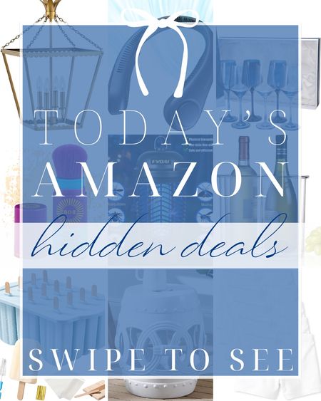 today’s hidden deals on Amazon! get them while they last!

Portable fan | brass pendant | outdoor mosquito zapper | wine chiller | mineral powder spf | blue wine glass set | popsicle mold | basic white shorts  

#LTKHome #LTKSaleAlert #LTKKids