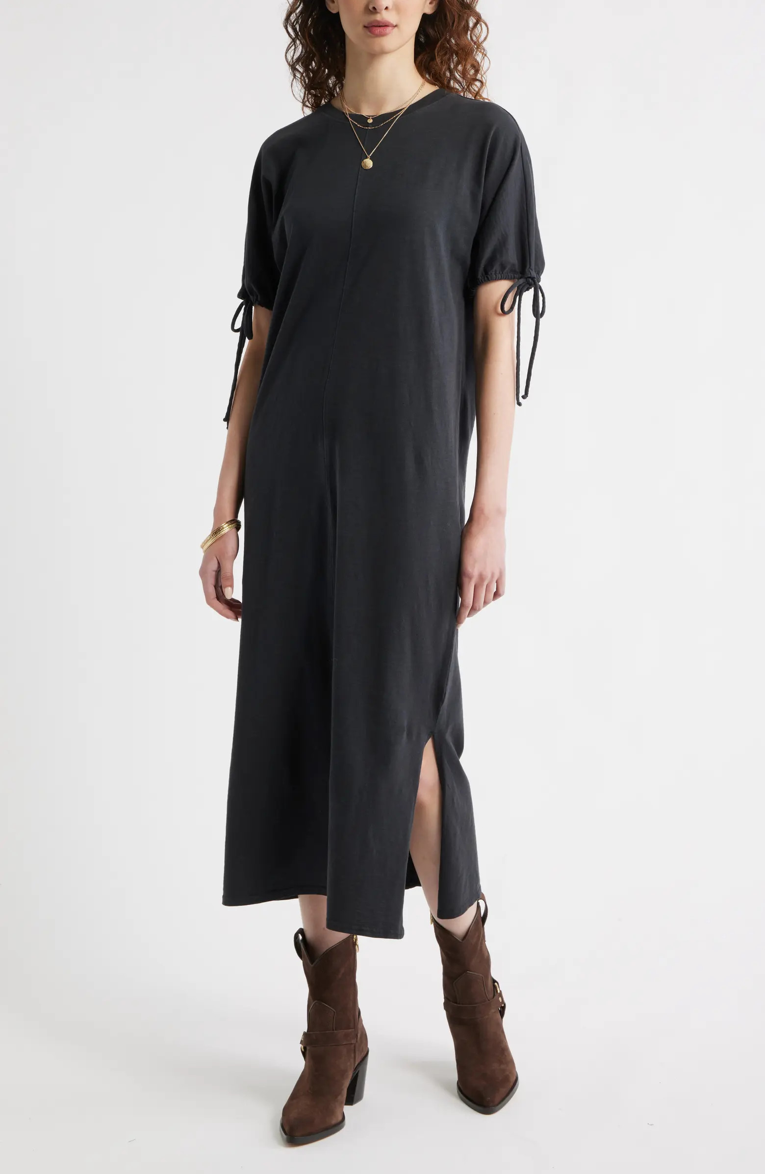 Treasure & Bond Drawstring Sleeve Knit Dress | Nordstrom | Nordstrom