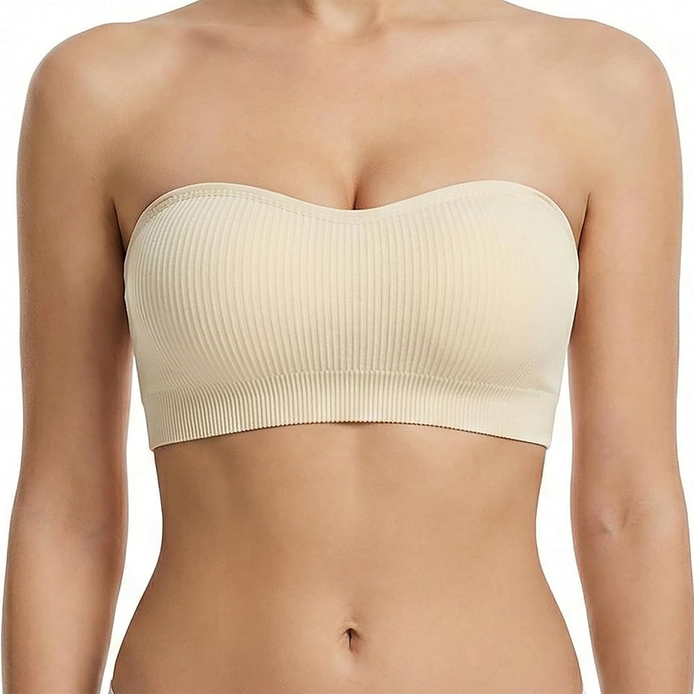 Zimcti Strapless Bras for Women-Non Slip Silicone Grip Bandeau, Wirefree Seamless Tube Top, Remov... | Amazon (US)
