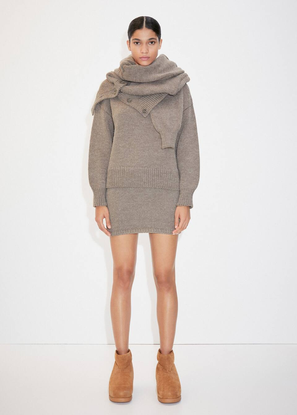 Short wool skirt -  Women | Mango United Kingdom | MANGO (UK)