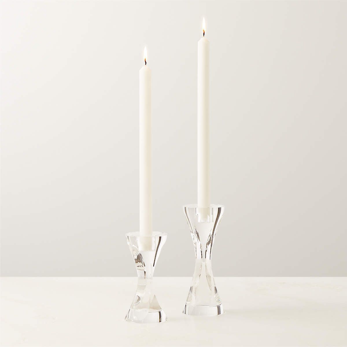 Lume Modern Small Crystal Taper Candle Holder + Reviews | CB2 | CB2