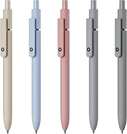 Eeoyu 5pcs Gel Pens Quick Dry Ink Pens Fine Point Retractable Roller Ball Pens Black Ink Smooth W... | Amazon (US)