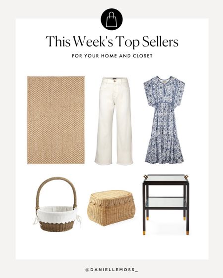 This week’s top sellers: my sisal rug (that’s soft and doesn’t shed), my favorite stretchy ivory white jeans, the perfect blue and white dress, my kids easter basket, a scalloped basket, and parisian side table. 

#LTKSeasonal #LTKSale #LTKFind