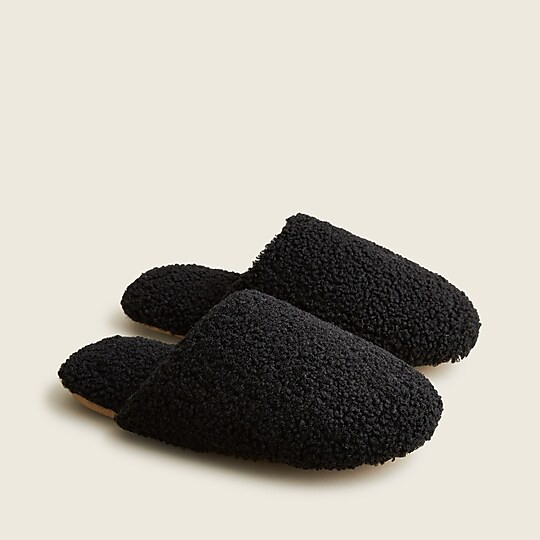 Sherpa scuff slippers | J. Crew US