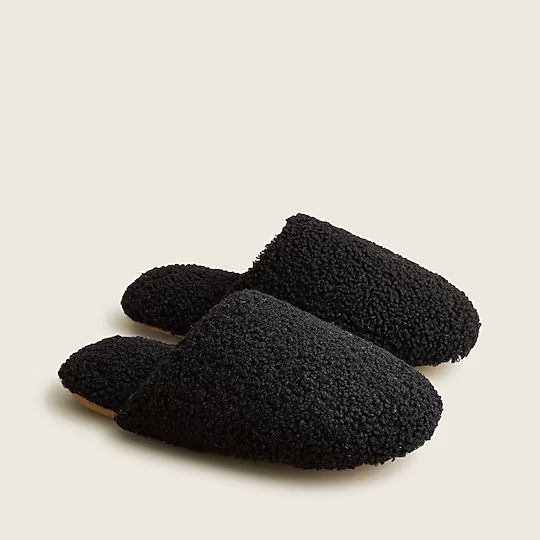 Sherpa scuff slippers | J.Crew US