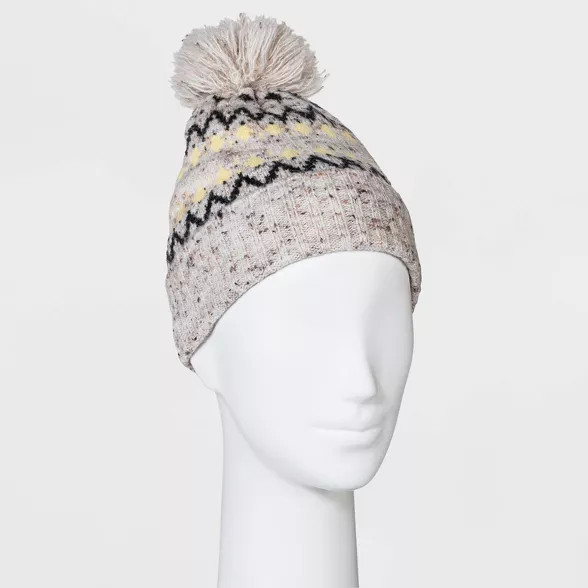 Women's Lined Fair Isle Pom Beanie - Universal Thread™ | Target