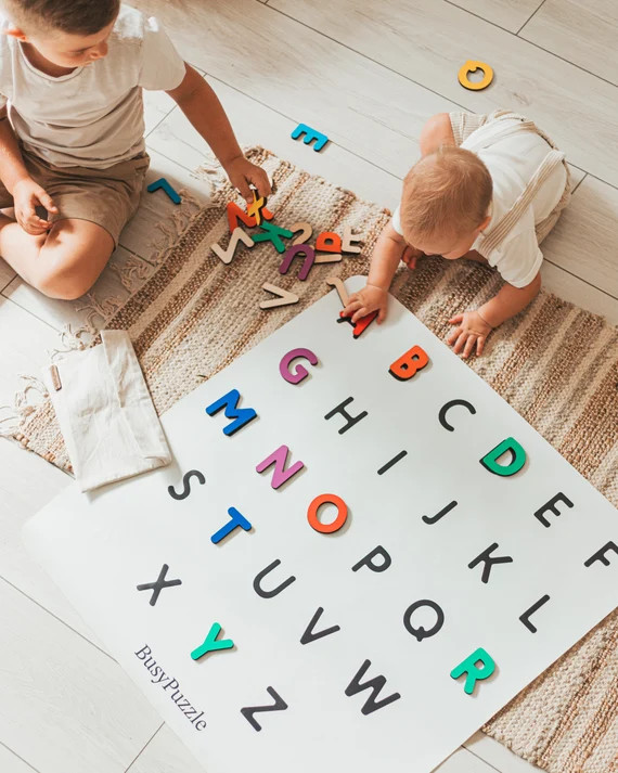 English Alphabet Learning Desk Mat Alphabet Letters | Etsy | Etsy (US)