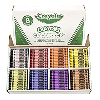 Crayola Crayon Classpack, School Supplies, Regular Size, 8 Colors, 800 Count | Amazon (US)