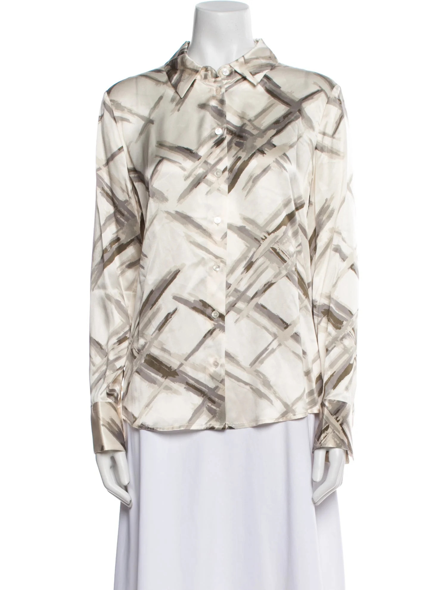 Silk Printed Button-Up Top | The RealReal