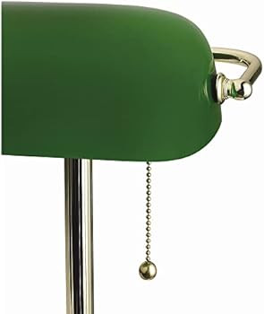 Catalina 17466-017 Traditional Bankers Desk Lamp with Glass Shade, 13.5", Green | Amazon (US)