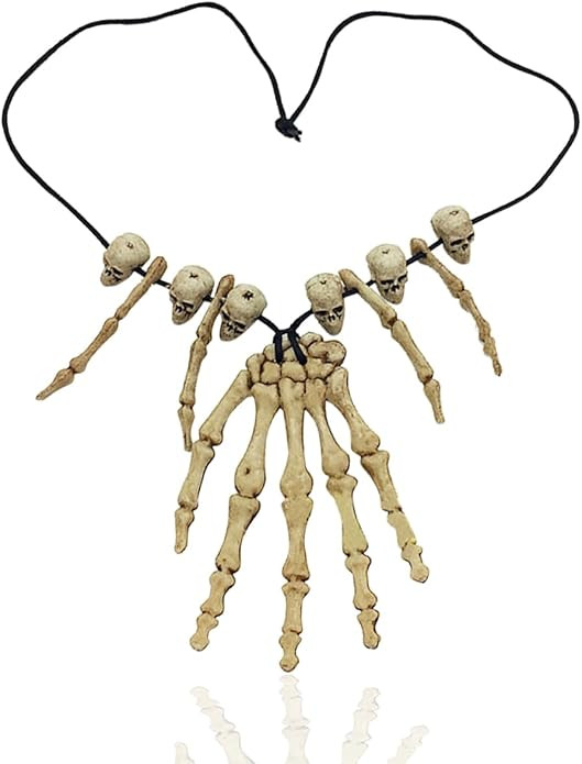 Bone Necklace Skeleton Necklace Skull Necklace Bone Jewelry Voodoo Necklace Caveman Necklace Cave... | Amazon (US)