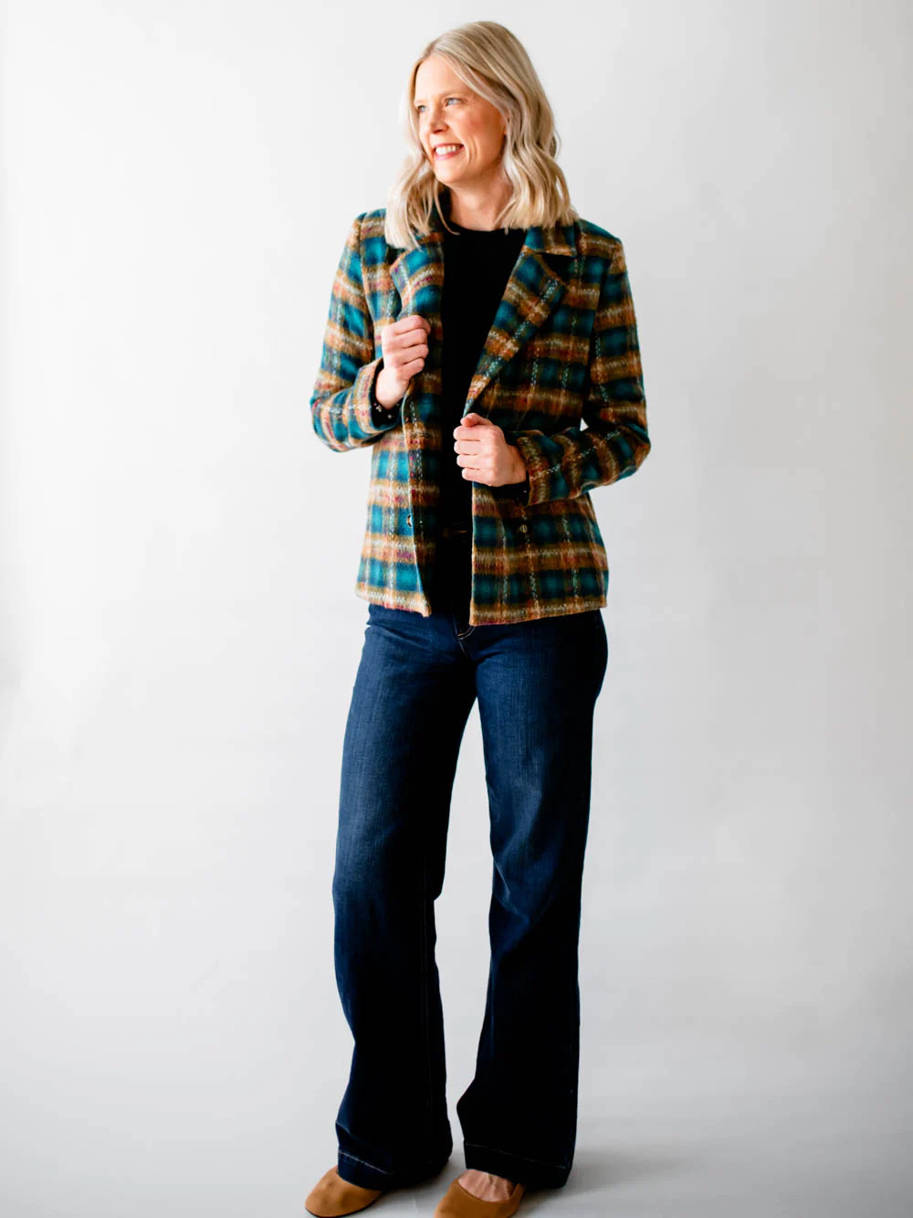Savannah Tall Plaid Blazer | Amalli Talli