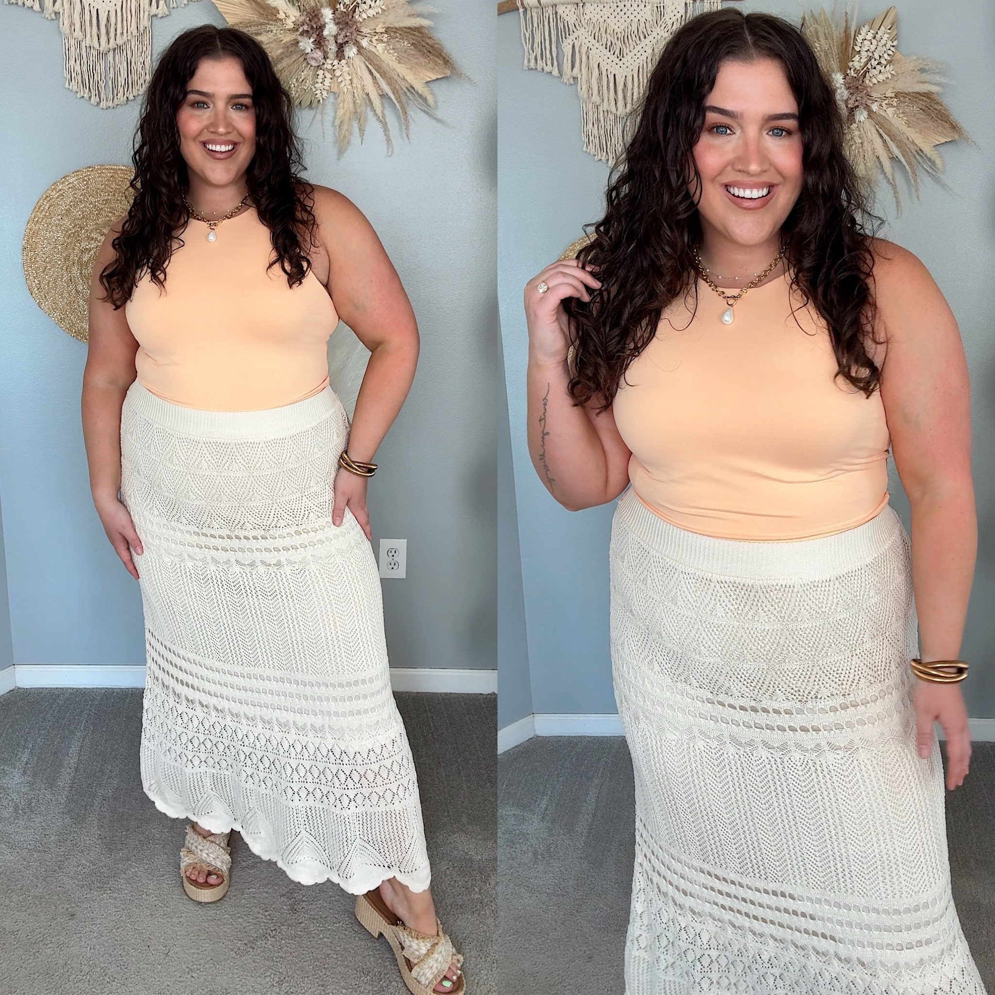 Beach casual outfit 🐚 Tank top + crochet skirt size XXL
Vacation outfit, beach style, resort wear, Amazon fashion, affordable style

#LTKPlusSize #LTKFindsUnder50 #LTKStyleTip