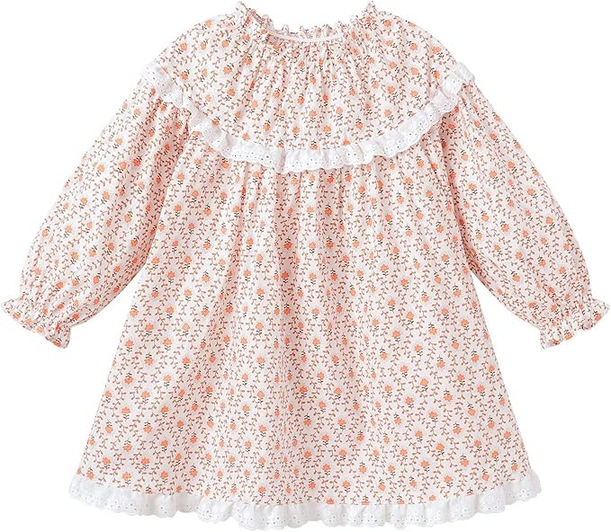 pureborn Baby Toddler Girl Dress Short and Long Sleeve Cotton Playwear Dresses 0-5T | Amazon (US)