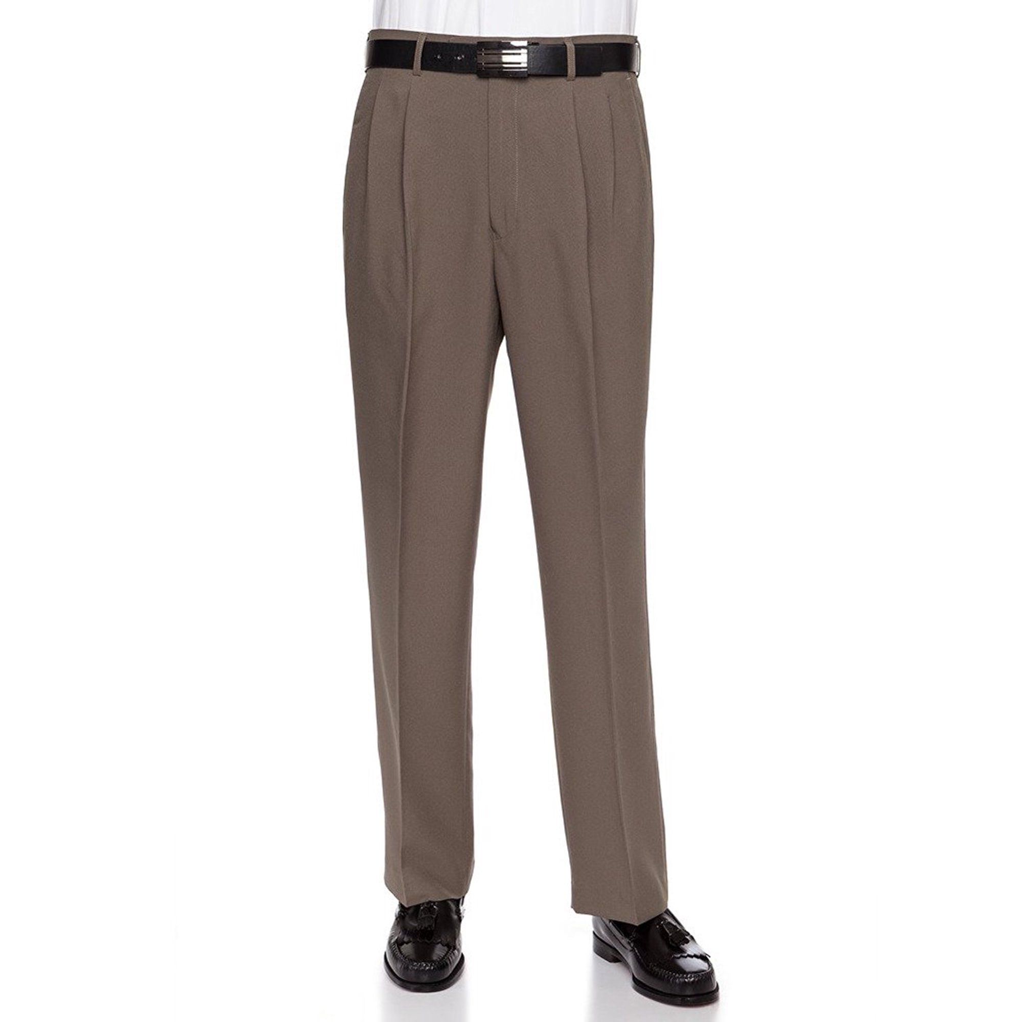 RGM Men's Work To Weekend Pleated Front Dress Pant Finished Hem With No Cuff | Walmart (US)