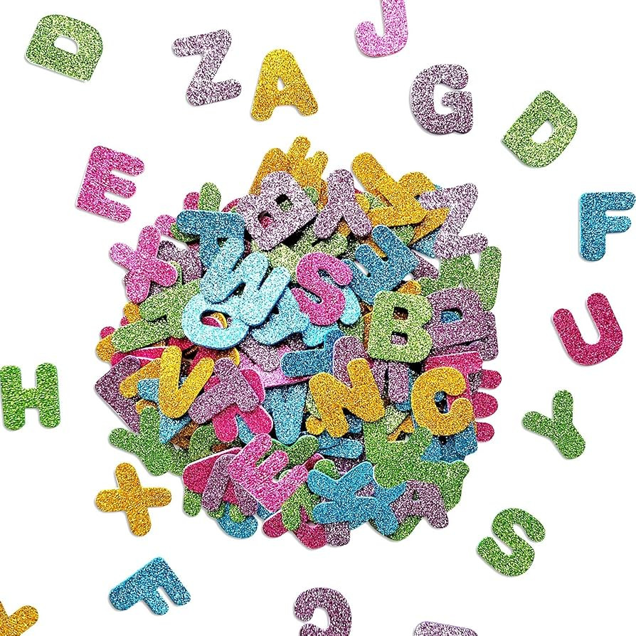 Glitter Foam Letters Stickers, Foam Letters for Crafts, 140 Pcs Foam Stickers for Kids Crafts, 4c... | Amazon (UK)