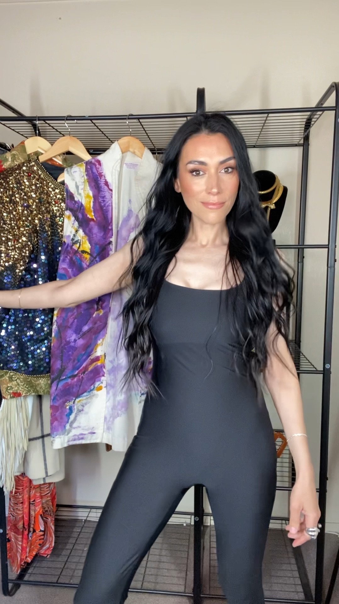 Seamless square sport jumpsuit. Click on product and it’ll direct you to the black version. I have the brown and love it too! The jumpsuit that’s makes me life easier both at work and personal life. I wear this when I do live shows to model pieces, to film runway previews, and if I want to go to the gym or run errands I can walk out the door with it. It saves me time and it’s a jumpsuit that will accommodate your lifestyle. Trust, everytime asks me about this jumpsuit. You need it! 

#LTKover40 #LTKstyletip #LTKU