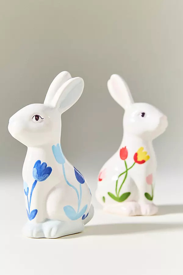Ruby Clay Ceramic Tulip Bunny Decorative Object | Anthropologie (US)