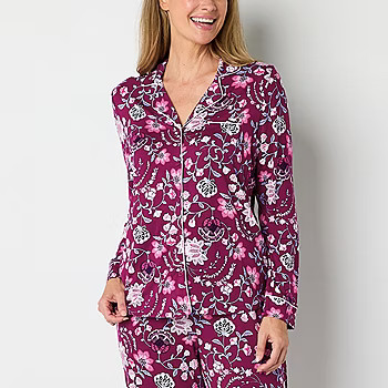 Liz Claiborne Cool and Calm Womens Long Sleeve Pajama Top - JCPenney | JCPenney