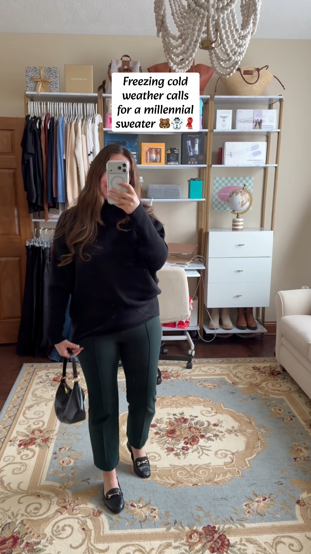 Millennial winter outfit, capsule wardrobe, sweater, loafers, tts 

#LTKootd #LTKFindsUnder50 #LTKSaleAlert