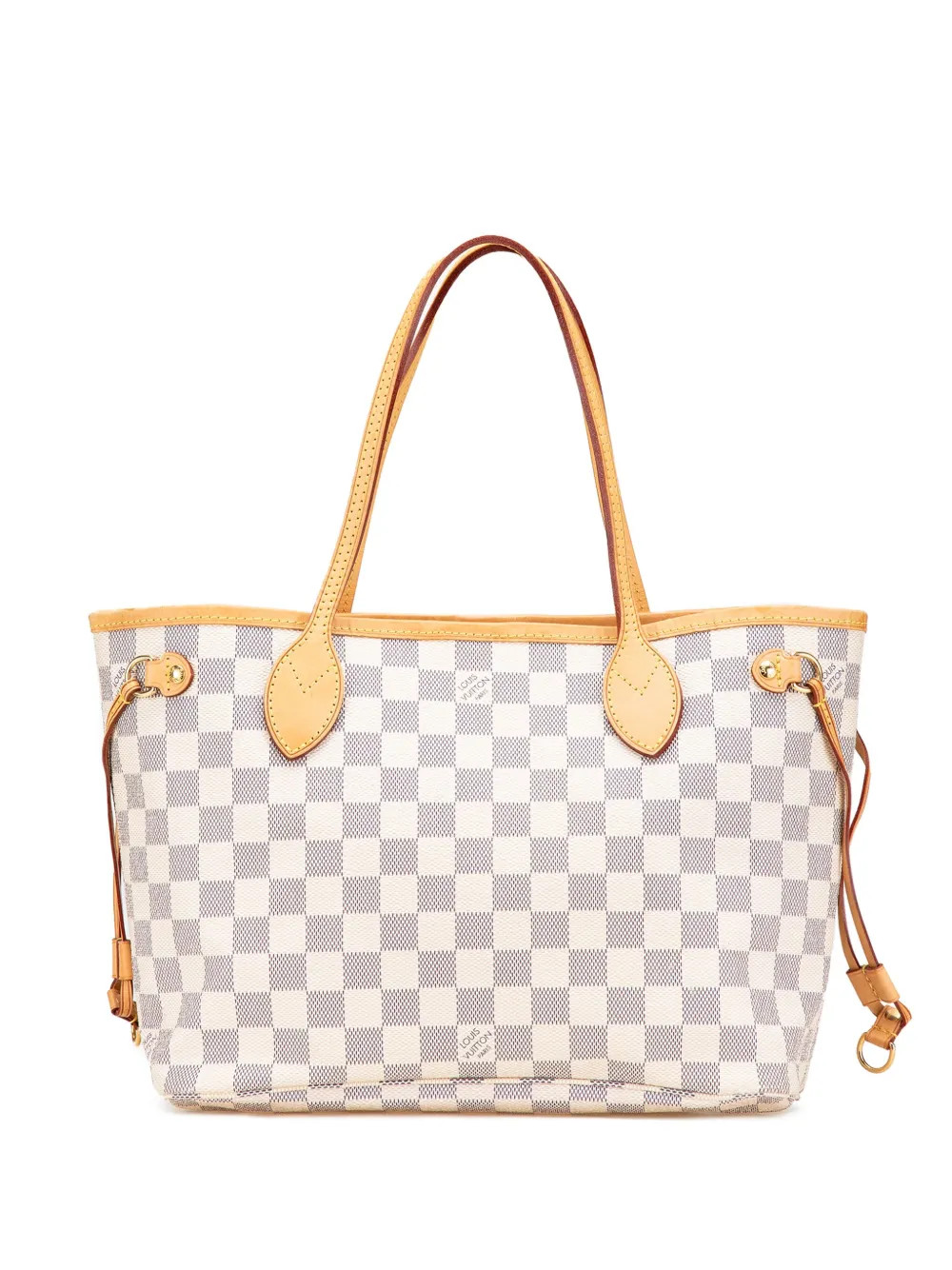 Louis Vuitton Pre-Owned 2010 Damier Azur Neverfull PM tote bag - White | Farfetch Global