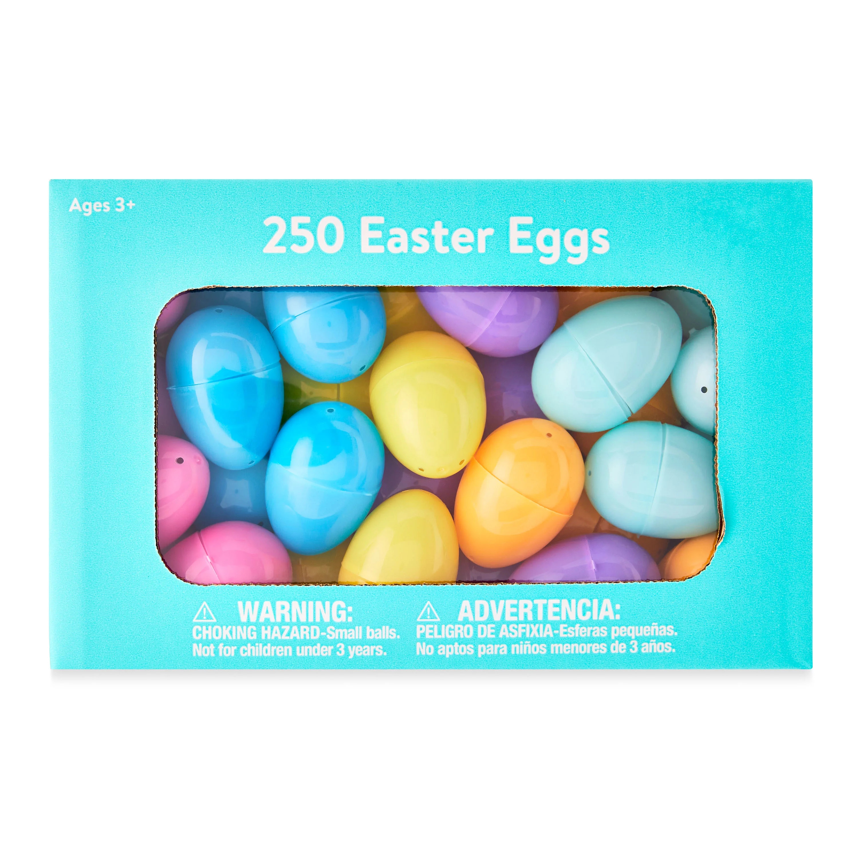 Way To Celebrate Easter 40 MM Bright and Pastel Plastic Easter Eggs, 250 Count | Walmart (US)