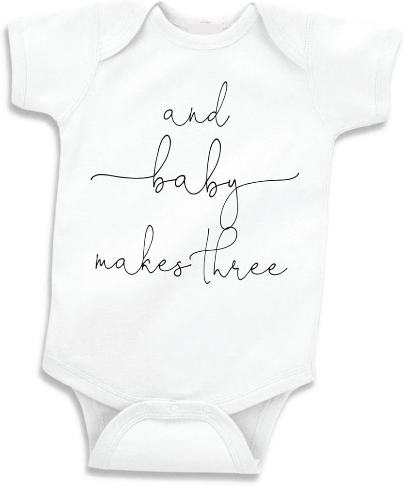 Bump and Beyond Designs Baby Announcement Gifts, And Baby Makes Three | Amazon (US)