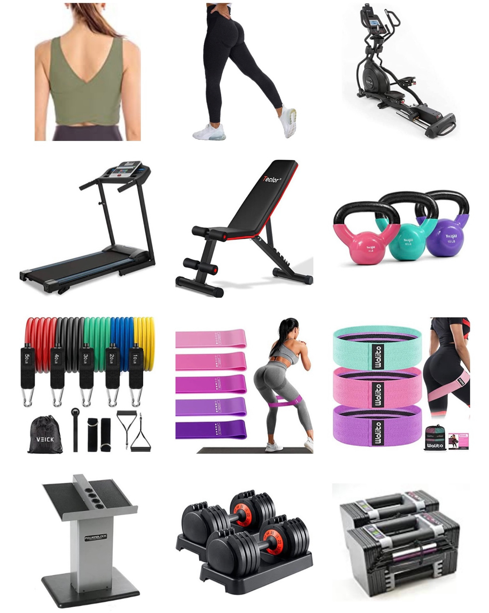 My work out gear for my at home work outs. The leggings are a new find and omg, butter soft and stretchy and some of the most flattering leggings I own! The powerblock weights are pricey (I have an older version) but they’re compact and great for an at home gym since you don’t have to buy a ton of dumbbells. #LTKFitness #healthyliving 

#LTKfit #LTKunder100 #LTKFind