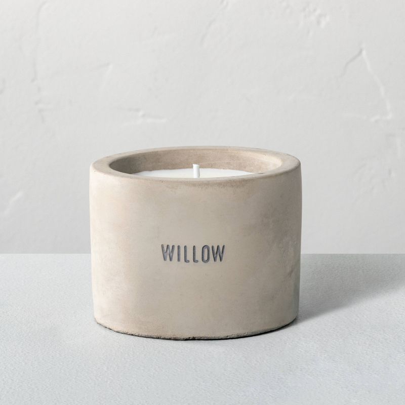 5oz Willow Soy Blend Mini Cement Candle - Hearth &#38; Hand&#8482; with Magnolia | Target