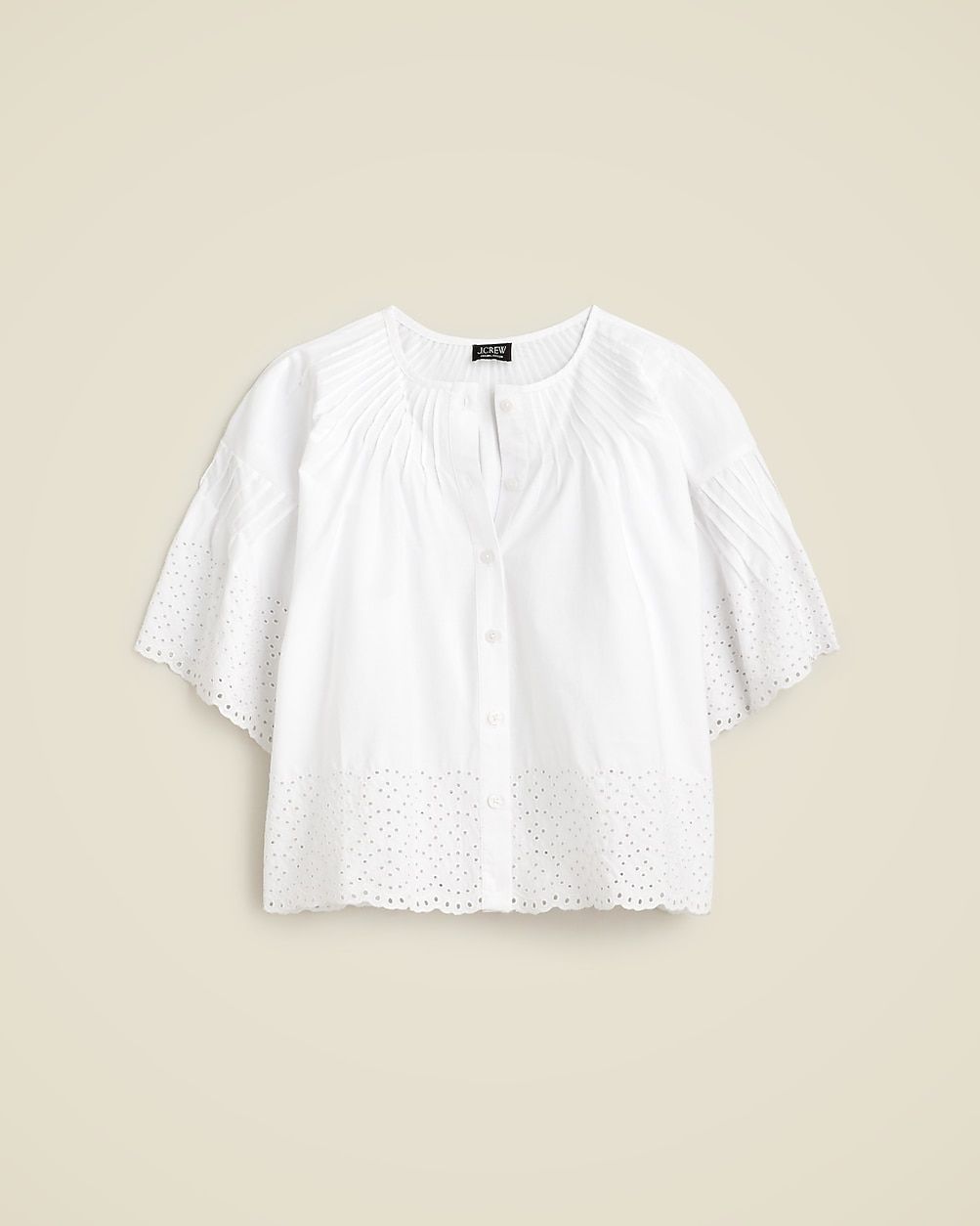 Jolie top in eyelet cotton poplin | J. Crew US