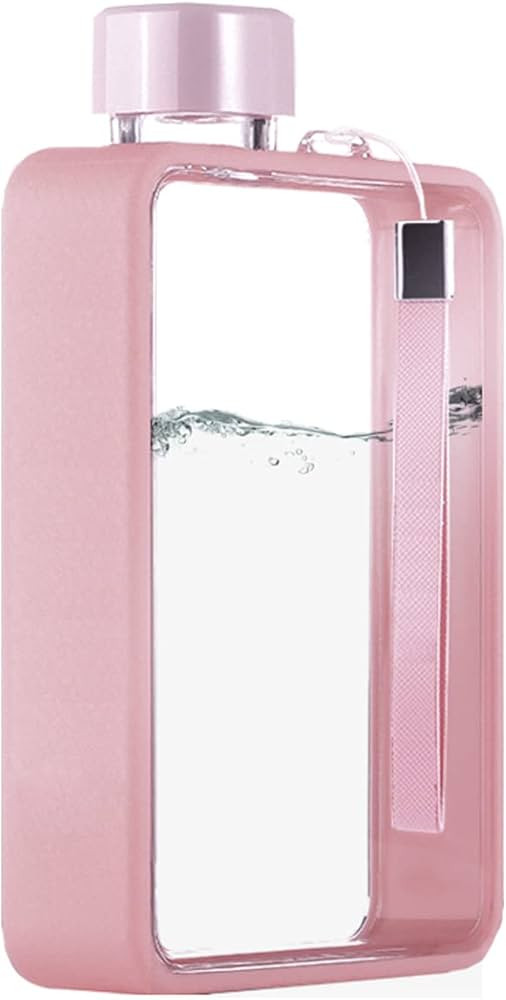 OBACAT Flat Water Bottle, Portable A5 Water Bottle, 13oz Flat Travel Flask for Camping Fitness Gy... | Amazon (US)