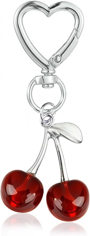 Agromusk Cute Cherry Keychain,Kawaii Cherry Bag Purse Charms for Women Car Keys Decor Gifts Stuff... | Amazon (US)