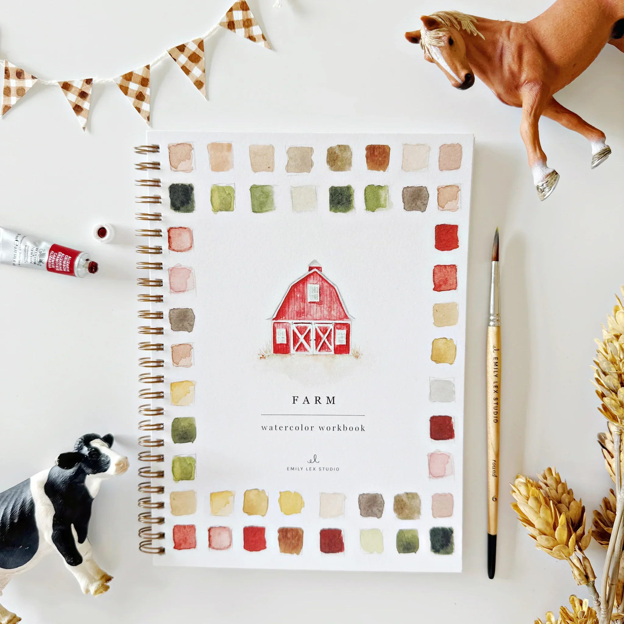 farm watercolor workbook | Emily Lex Studio